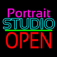 Portrait Studio Open 1 Neon Skilt