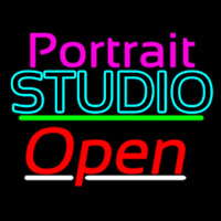 Portrait Studio Open 3 Neon Skilt
