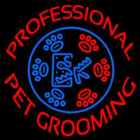 Professional Pet Grooming Neon Skilt