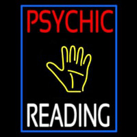 Psychic Reading Block Yellow Palm Neon Skilt