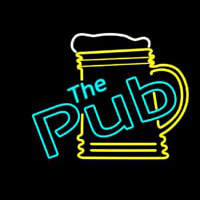 Pub With Beer Mug Neon Skilt