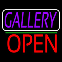 Purle Gallery With Open 1 Neon Skilt
