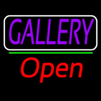 Purle Gallery With Open 2 Neon Skilt
