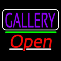 Purle Gallery With Open 3 Neon Skilt