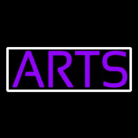Purple Arts With Border 1 Neon Skilt