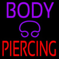 Purple Body Piercing Neon Skilt