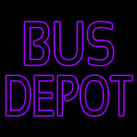 Purple Bus Depot Neon Skilt