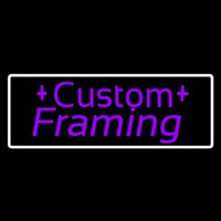 Purple Custom Framing Neon Skilt