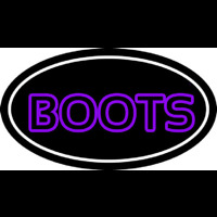 Purple Double Stroke Boots Neon Skilt