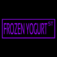 Purple Frozen Yogurt Neon Skilt