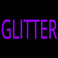 Purple Glitter Neon Skilt