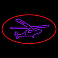 Purple Helicopter Neon Skilt