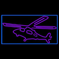 Purple Helicopter Neon Skilt