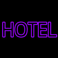 Purple Hotel Neon Skilt
