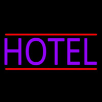 Purple Hotel Neon Skilt