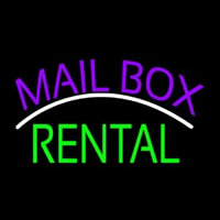 Purple Mailbo  Green Rental Block Neon Skilt