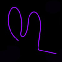 Purple Squiggle Neon Skilt