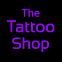 Purple The Tattoo Shop Neon Skilt