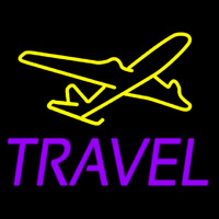 Purple Travel Neon Skilt