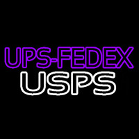 Purple Ups Fede  Usps Neon Skilt
