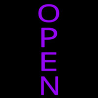 Purple Vertical Neon Skilt