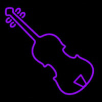 Purple Violin Neon Skilt