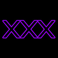 Purple X   Neon Skilt
