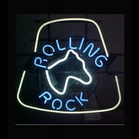 RARE ROLLING ROCK Neon Skilt