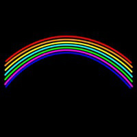 Rainbow Blank Neon Skilt