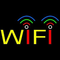 Rainbow Wifi Block Neon Skilt