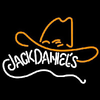 Rare Jack Daniels Whiskey Cowboy Hat Neon Skilt