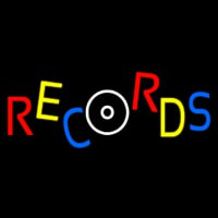 Records Block 1 Neon Skilt