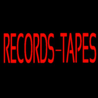 Records Tapes Neon Skilt