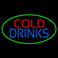 Rectangle Cold Drinks Neon Skilt