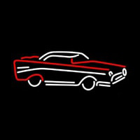 Red And White Car Logo Neon Skilt