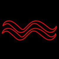 Red Aquarius Logo Neon Skilt