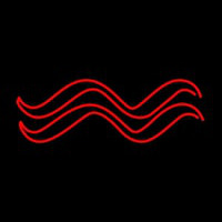 Red Aquarius Logo Neon Skilt