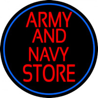 Red Army And Navy Store Neon Skilt