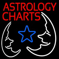 Red Astrology Charts Neon Skilt