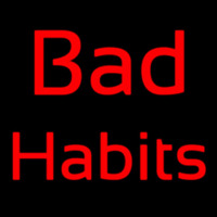 Red Bad Habit Neon Skilt