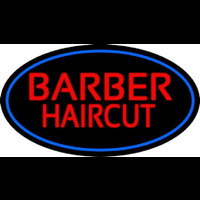 Red Barber Haircuts Neon Skilt