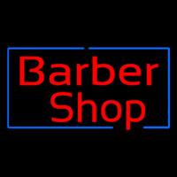 Red Barber Shop Border Neon Skilt