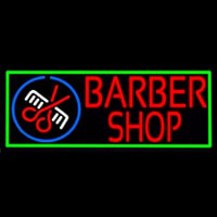 Red Barber Shop Neon Skilt