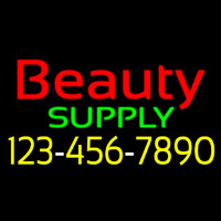 Red Beauty Supply With Phone Number Neon Skilt