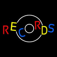 Red Block Records Neon Skilt