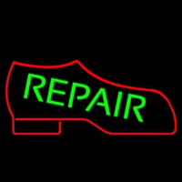 Red Boot Green Repair Neon Skilt