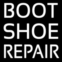 Red Boot Shoe Repair Neon Skilt