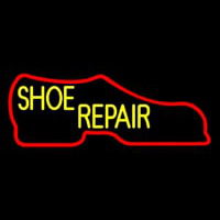 Red Boot Shoe Repair Neon Skilt