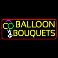 Red Border Balloon Bouquets Neon Skilt