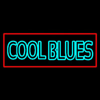 Red Border Cool Blues Neon Skilt